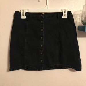 Denim black skirt